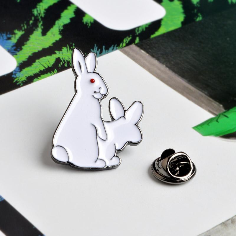 White Rabbits Evil Brooch Pins
