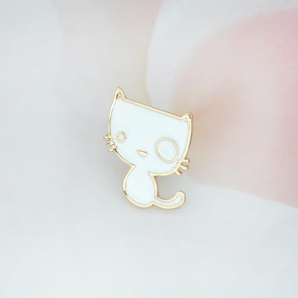 Cat and Fish Bone Pin