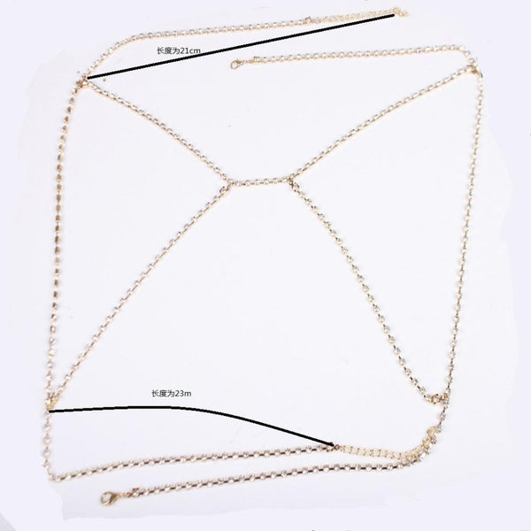 Shiny Crystal Bra Body Statement Jewelry