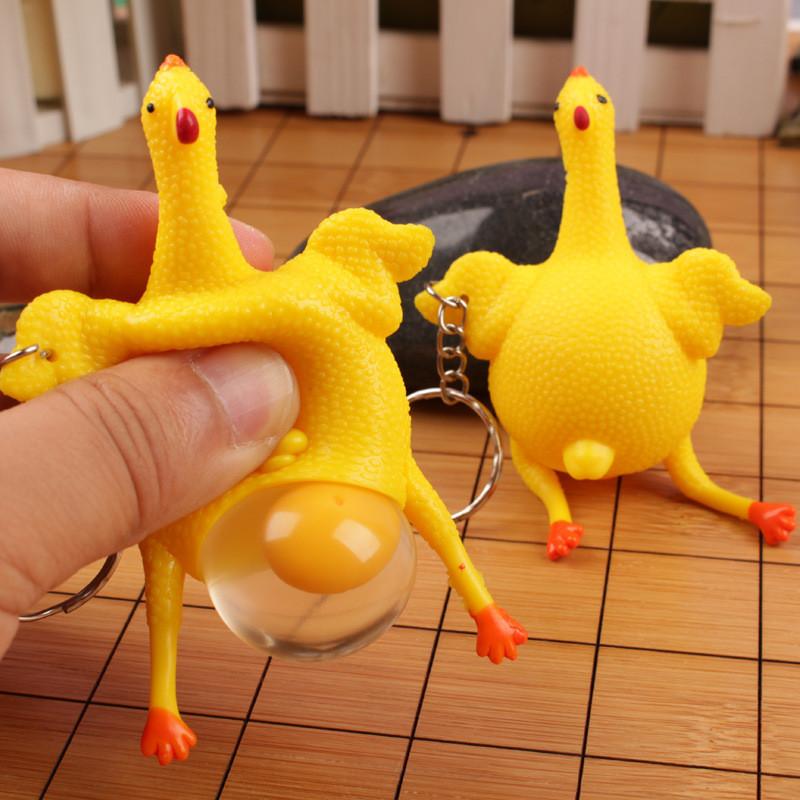 Hens Laying Egg Keychains