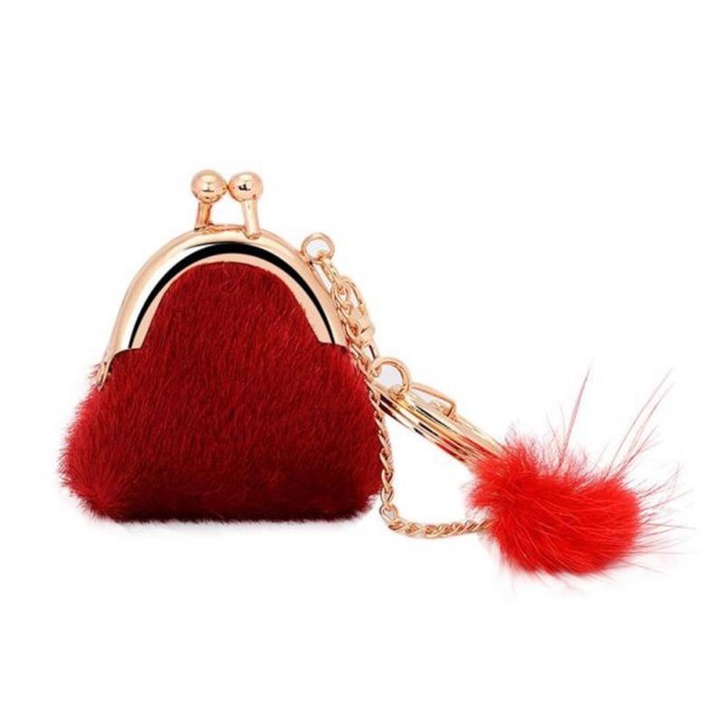 Fur Plush Handbag Keychain