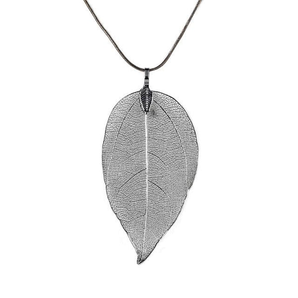 Unique Leaf Pendant Statement Necklace